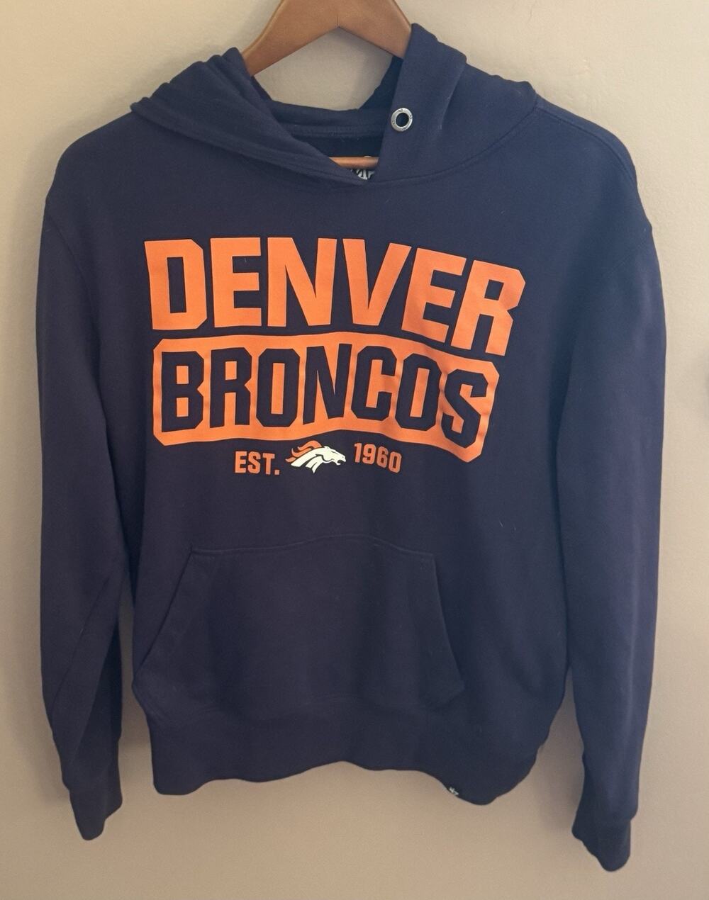 New Era Denver Broncos Blue Hoodie Mens Medium NFL Football